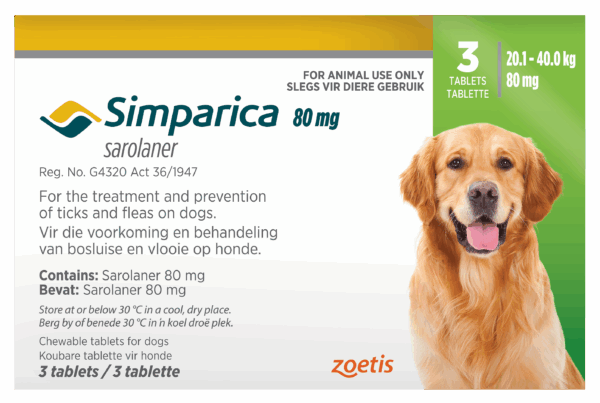 Simparica tab 80mg x 3 - 20.1KG - 40.0KG